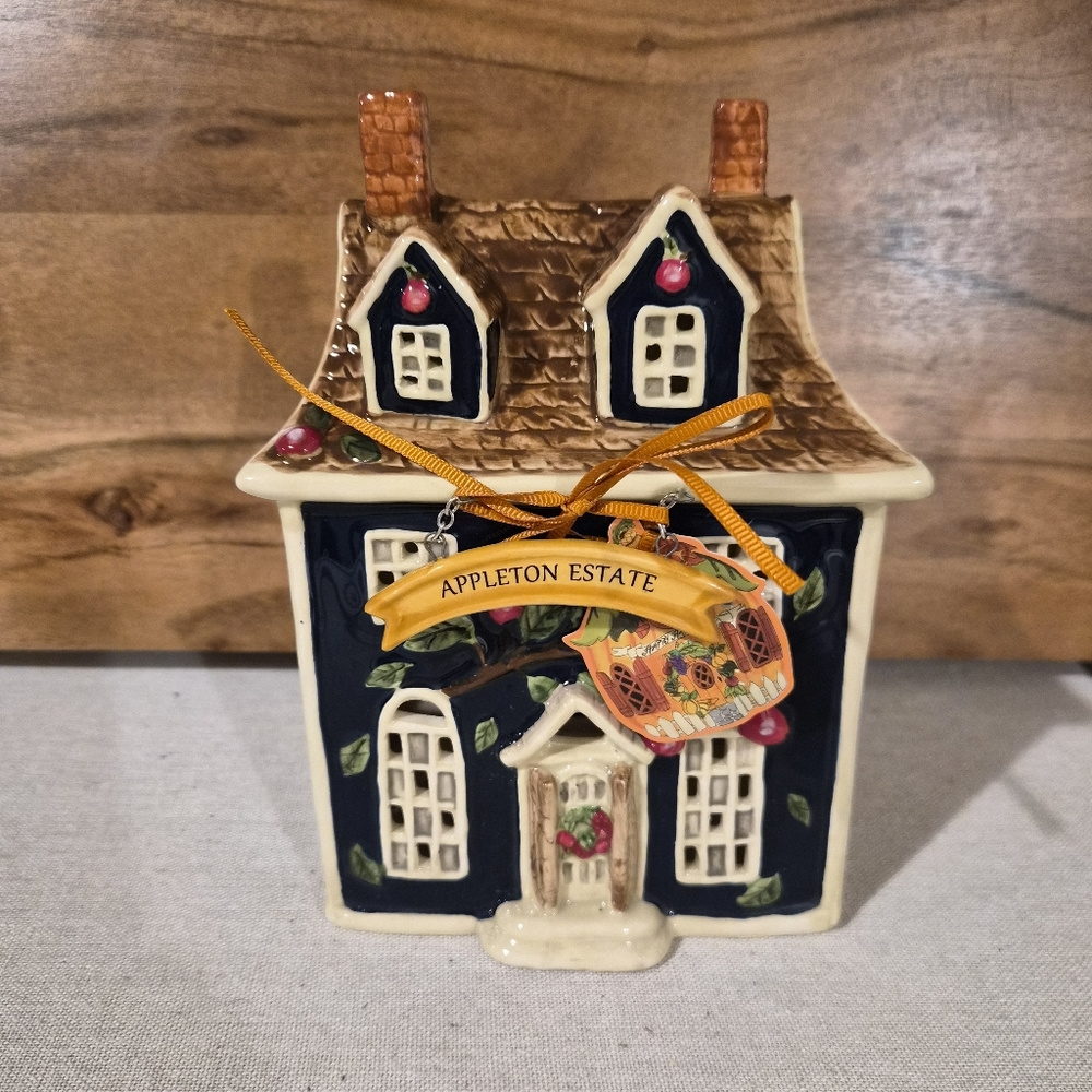 Tea Light Candle House Fall Autumn NWT Crossposted
